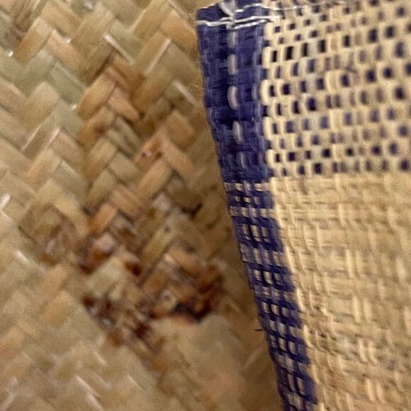 Authentic Maurizio Spatro Italy Purple Plaid Woven Raffia HandmadeTgu To… - Picture 6 of 7